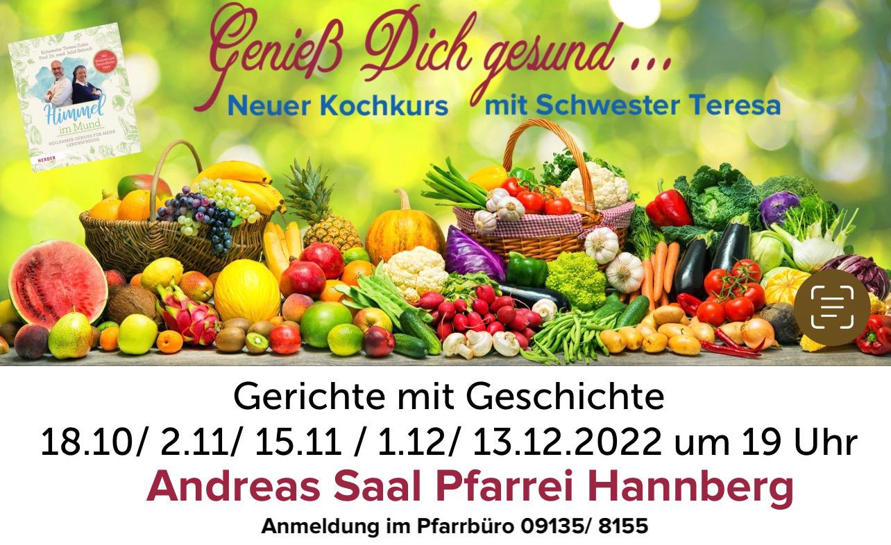 Neuer Kochkurs mit Schwester Teresa 